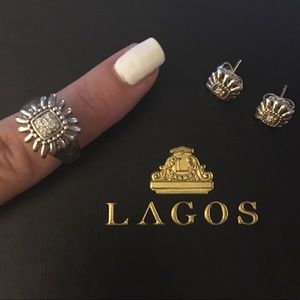 Lagos pret-a-porter daisy diamond silver ring new
